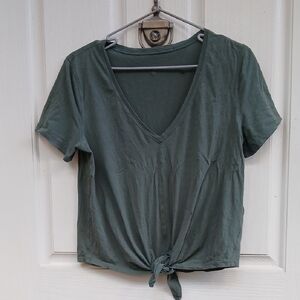 LULULEMON Tie Front Tee Shirt SZ L